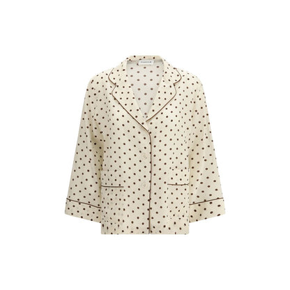 P.A.R.O.S.H. Cream Silk Pattern Shirt