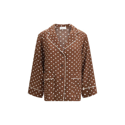 P.A.R.O.S.H. Brown Silk Pattern Shirt