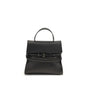 Moschino Black Calf Leather Bos Taurus Handbag