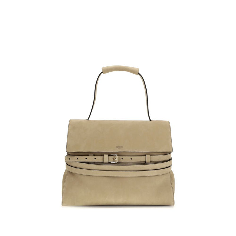 Moschino Beige Calf Leather Bos Taurus Handbag - Tie Me