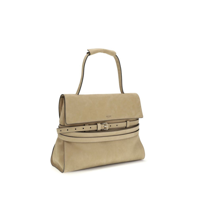 Moschino Beige Calf Leather Bos Taurus Handbag - Tie Me