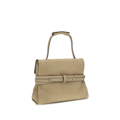 Moschino Beige Calf Leather Bos Taurus Handbag