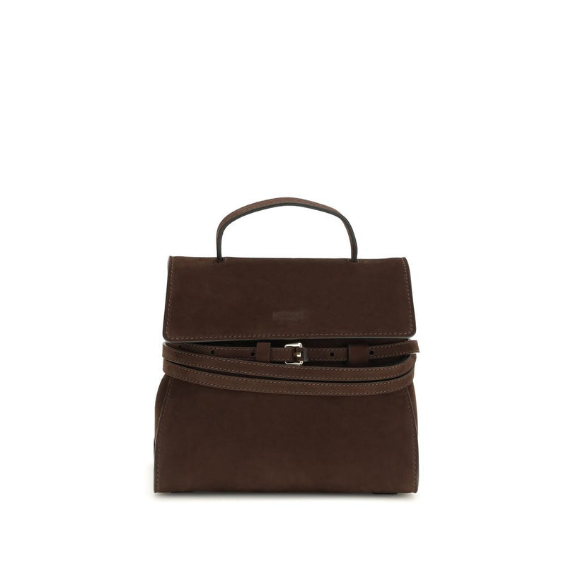 Moschino Brown Calf Leather Bos Taurus Handbag - Elegant & Functional