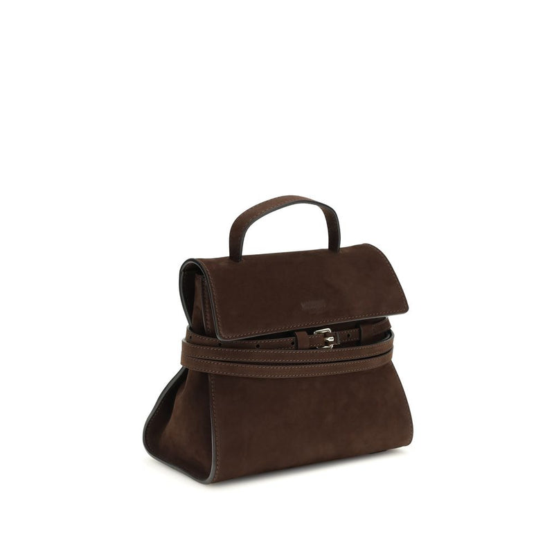 Moschino Brown Calf Leather Bos Taurus Handbag - Elegant & Functional