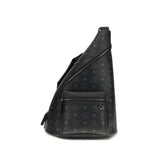MCM Black Fabric Aren Sling Backpack