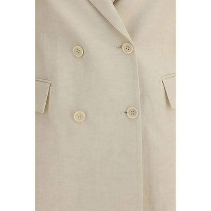 P.A.R.O.S.H. Cream Cotton Blazer