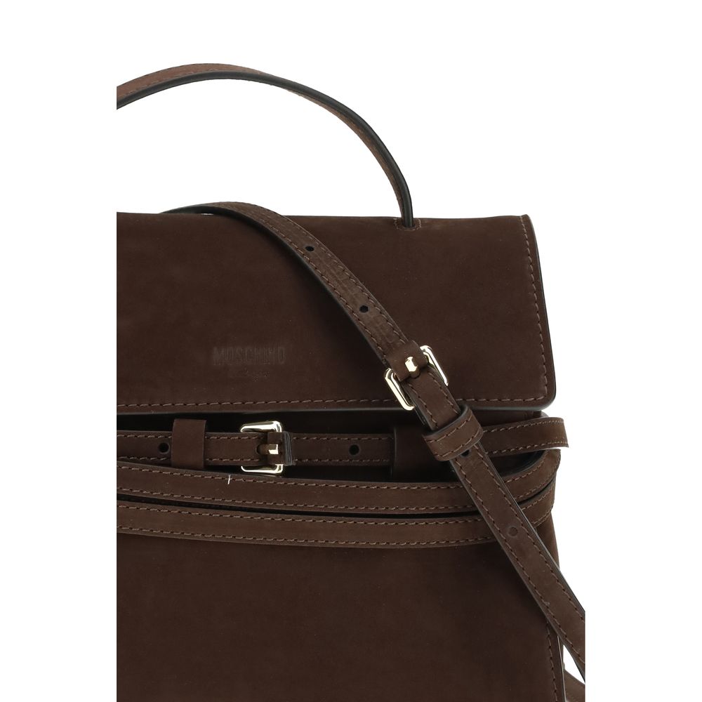 Moschino Brown Calf Leather Bos Taurus Handbag - Elegant & Functional