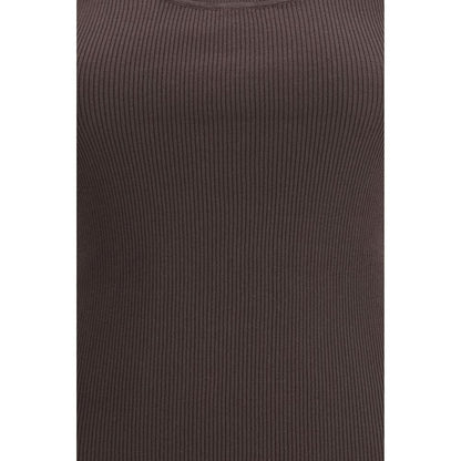 P.A.R.O.S.H. Brown Cotton Tank Tops