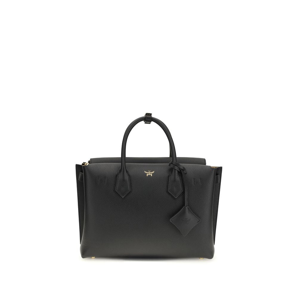 MCM Black Calf Leather Bos Taurus Shoulder Bag - Timeless Elegance