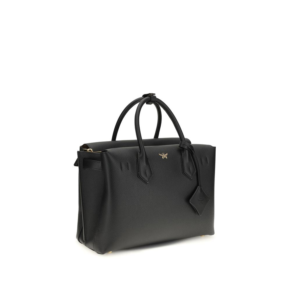 MCM Black Calf Leather Bos Taurus Shoulder Bag - Timeless Elegance