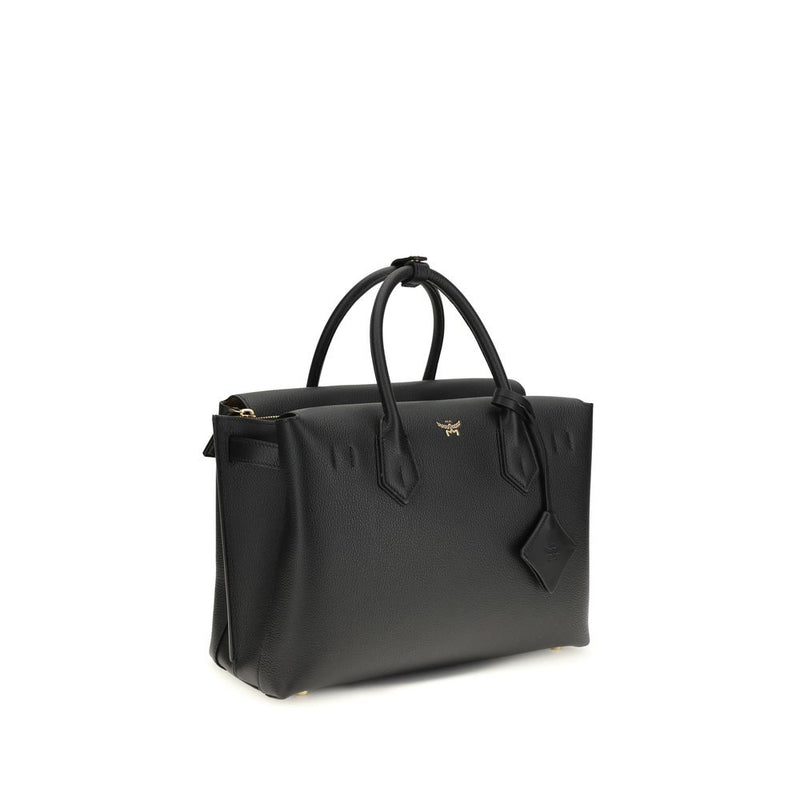 MCM Black Calf Leather Bos Taurus Shoulder Bag - Timeless Elegance