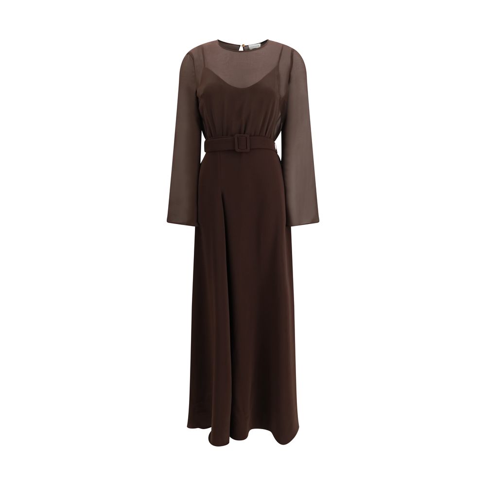 Robe décontractée PAROSH en polyester marron