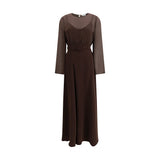 Robe décontractée PAROSH en polyester marron