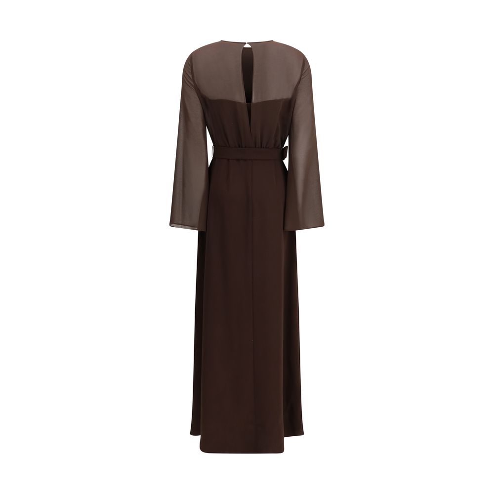 Robe décontractée PAROSH en polyester marron
