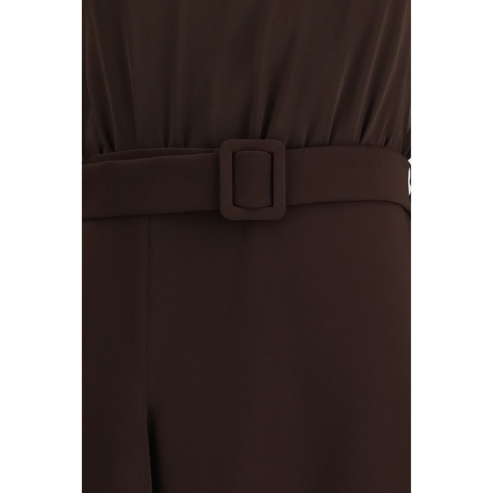 Robe décontractée PAROSH en polyester marron