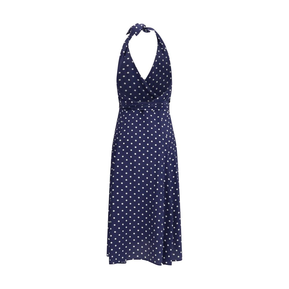 P.A.R.O.S.H. Blue Silk Casual Dress - Elegant Midi Design