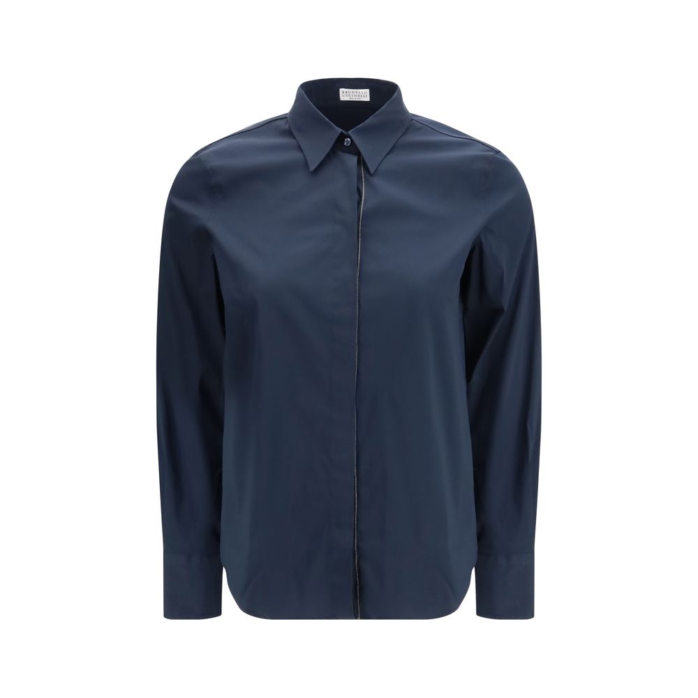 Brunello Cucinelli Blue Cotton Dress Shirt - Sophisticated Style