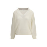 Brunello Cucinelli Cream Cashmere Sweater - Oversized Elegance