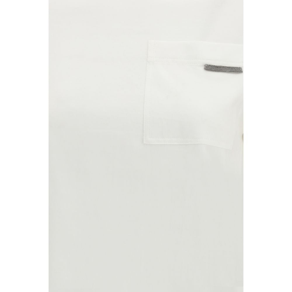 Brunello Cucinelli White Cotton T-Shirt for Women - Effortless Elegance