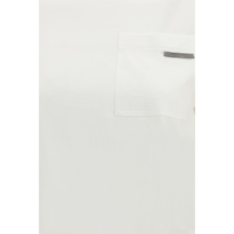 Brunello Cucinelli White Cotton T-Shirt for Women - Effortless Elegance