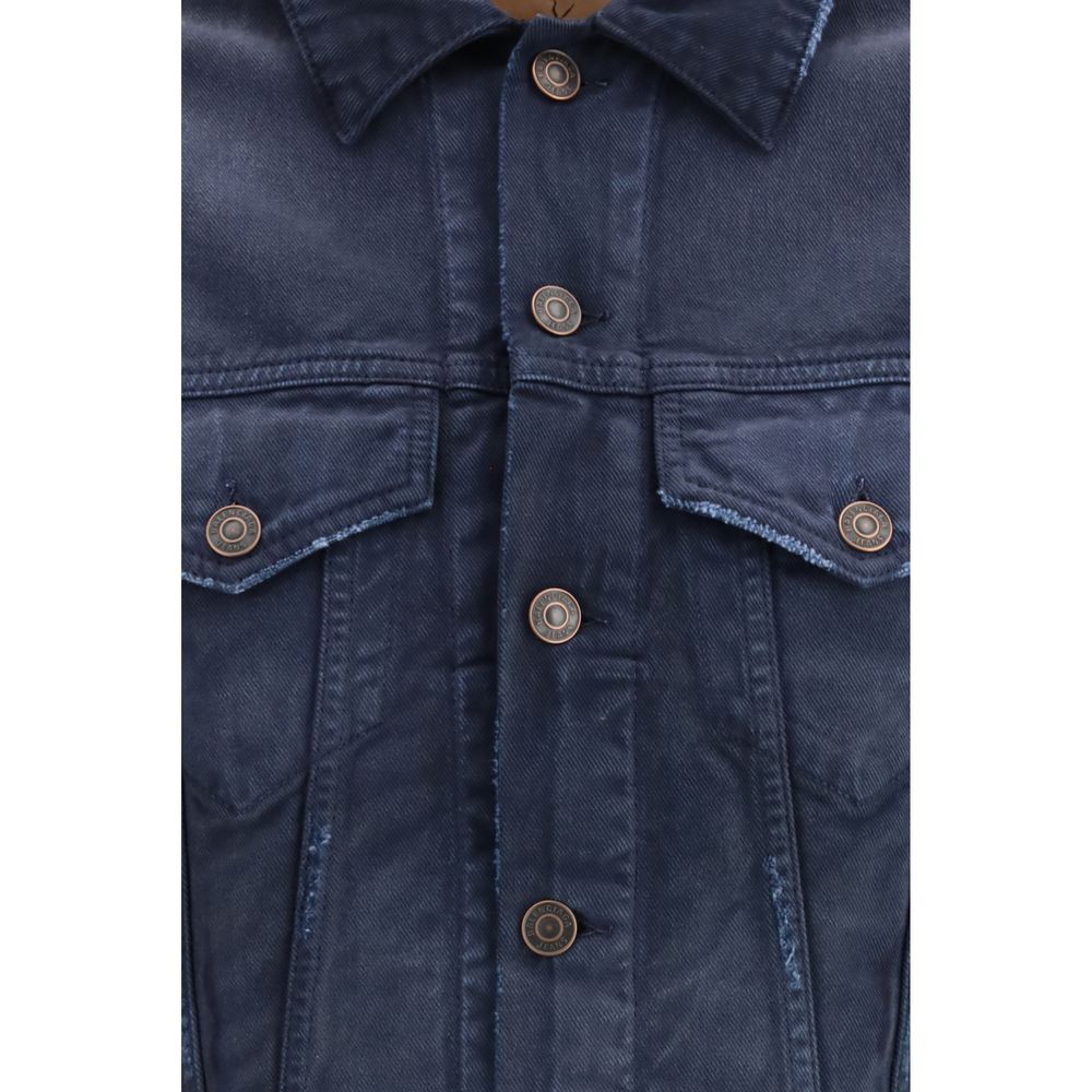 Balenciaga Blue Cotton Denim Jacket - SS26 Collection