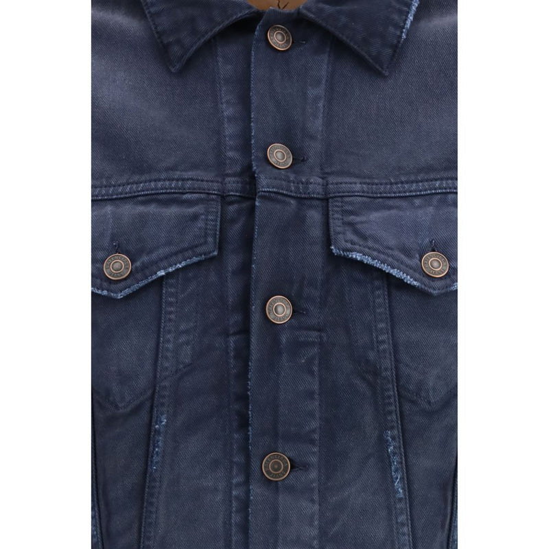 Balenciaga Blue Cotton Denim Jacket - SS26 Collection
