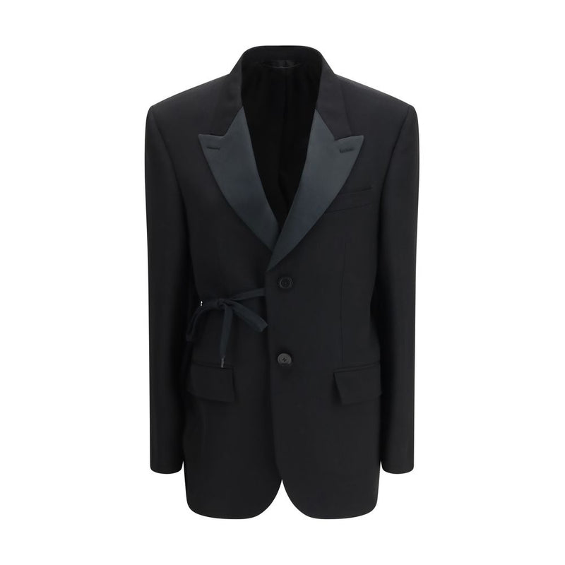 Balenciaga Black Wool Wrap Tailored Jacket