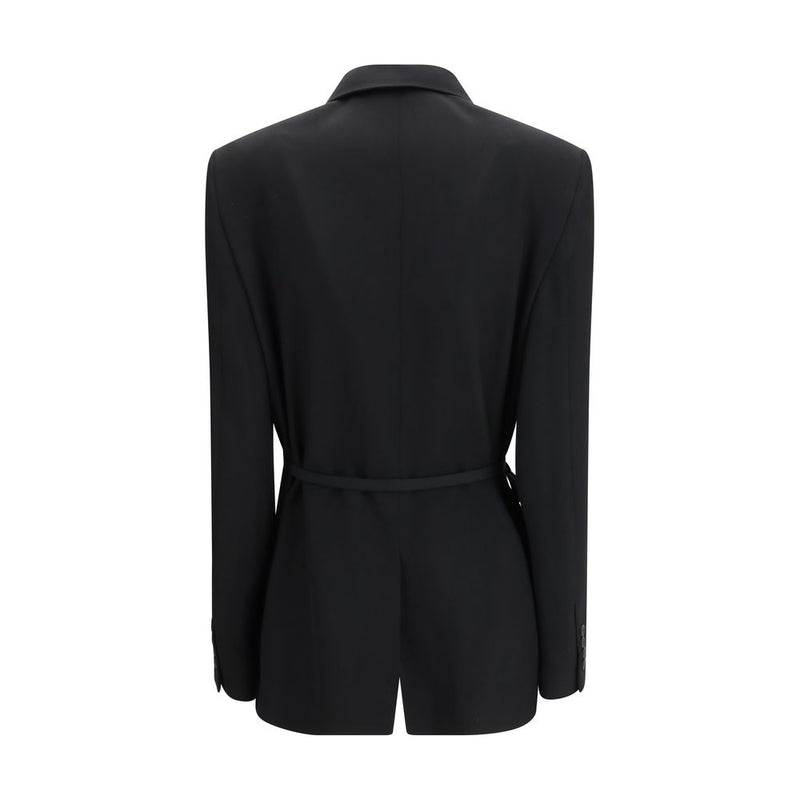 Balenciaga Black Wool Wrap Tailored Jacket