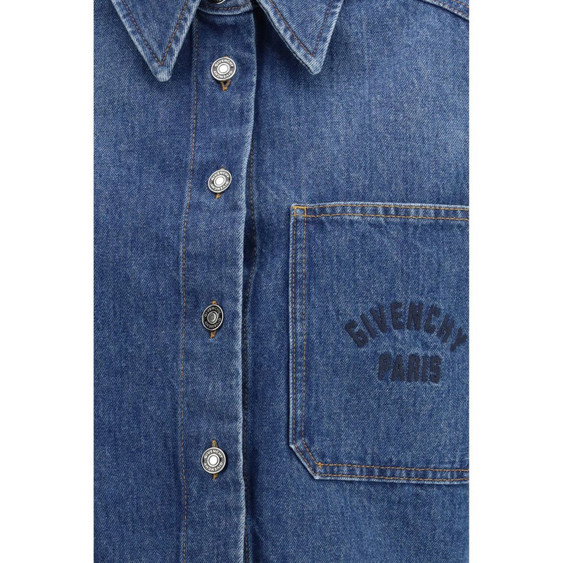 Chemise en denim bleu Givenchy