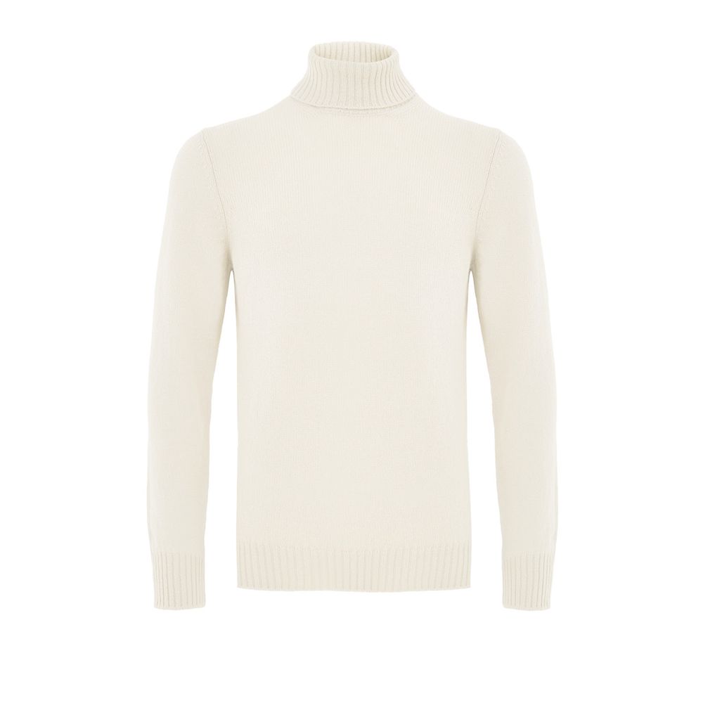 Gran Sasso White Wool Turtleneck Sweater for Men