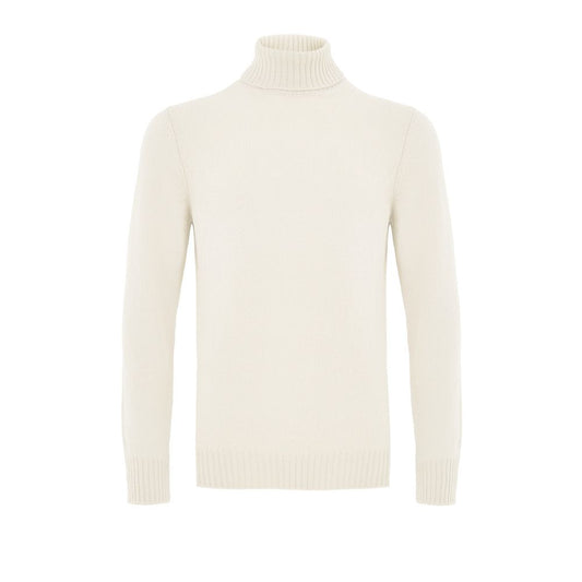 Gran Sasso White Wool Turtleneck Sweater for Men