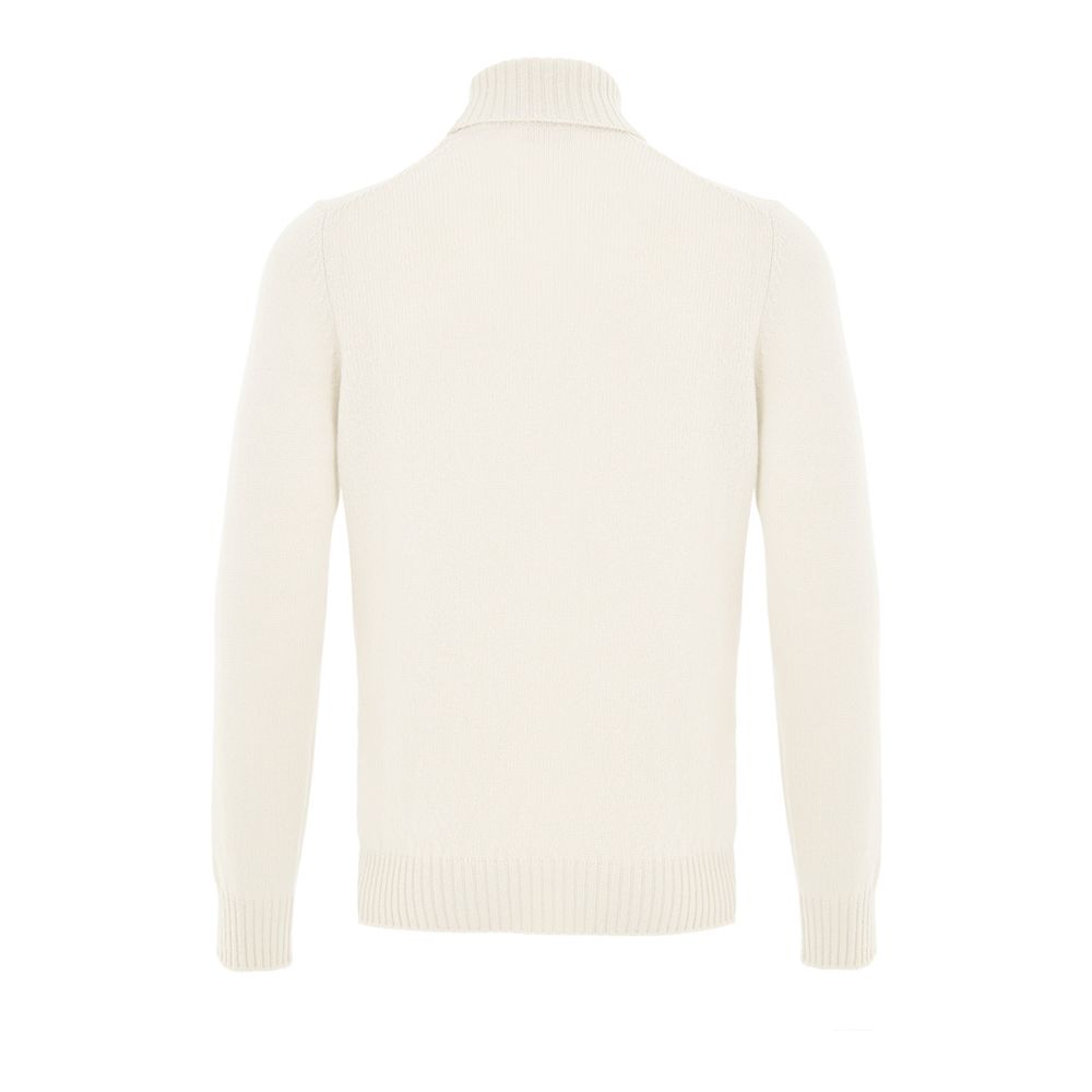 Gran Sasso White Wool Turtleneck Sweater for Men
