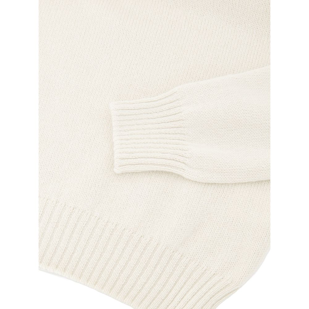 Gran Sasso White Wool Turtleneck Sweater for Men