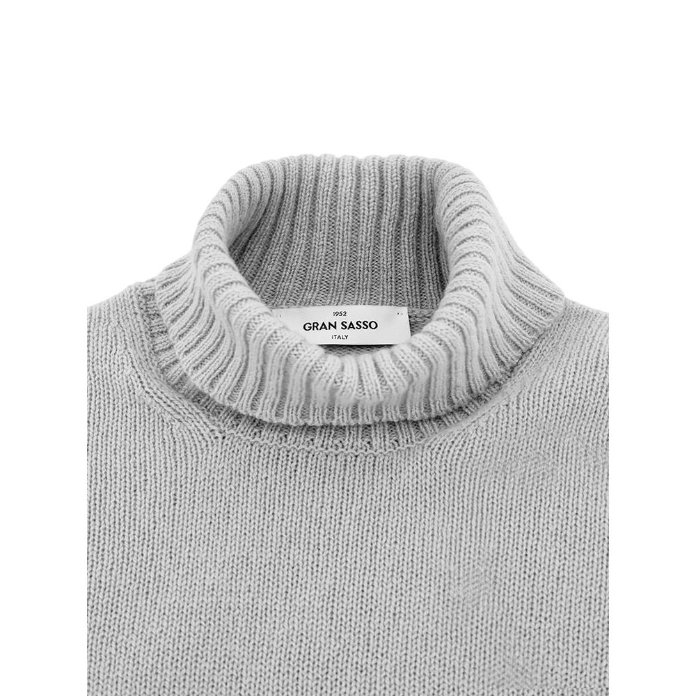 Gran Sasso Gray Wool Turtleneck Sweater for Men