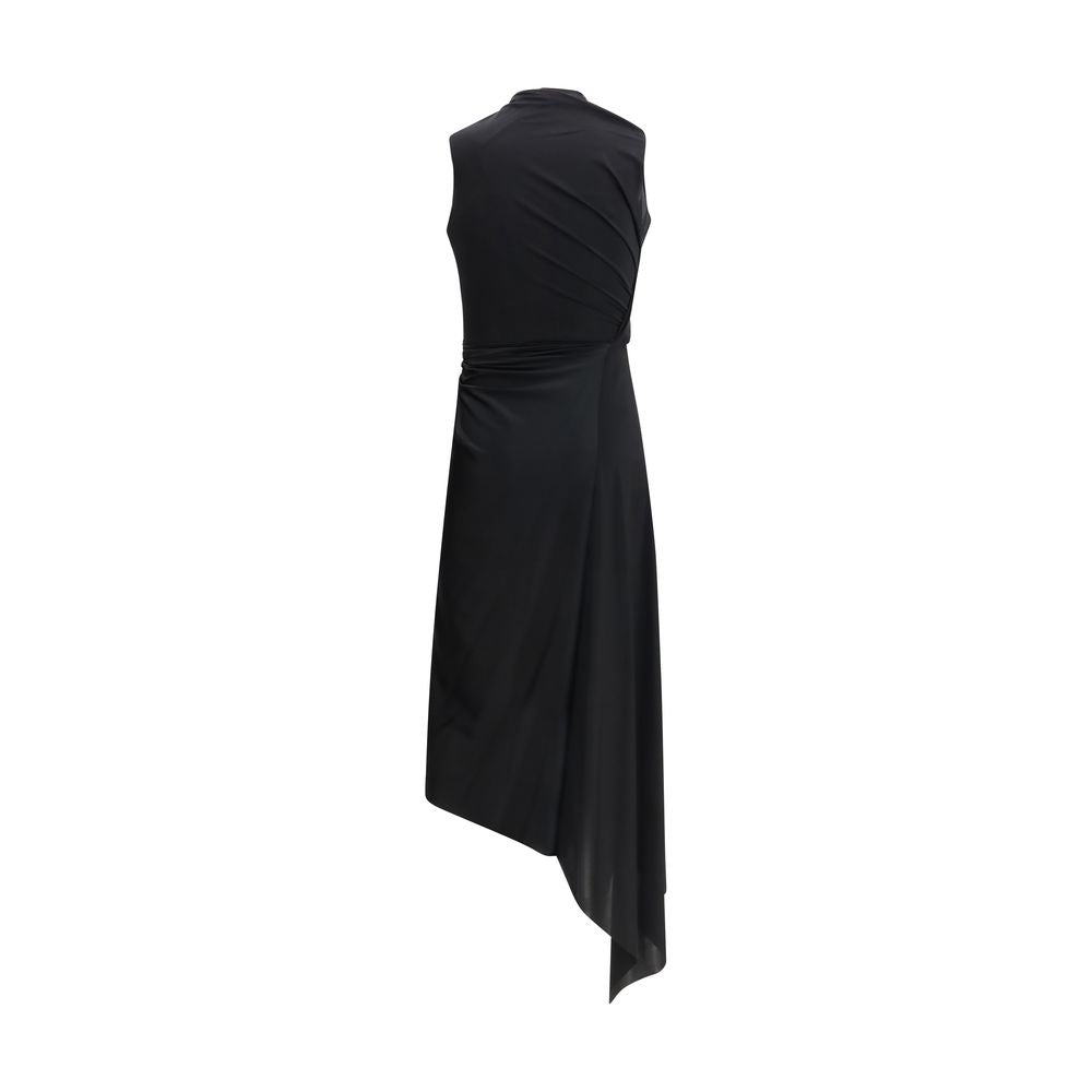 Balenciaga Black Polyamide Casual Midi Dress - Elegant & Versatile