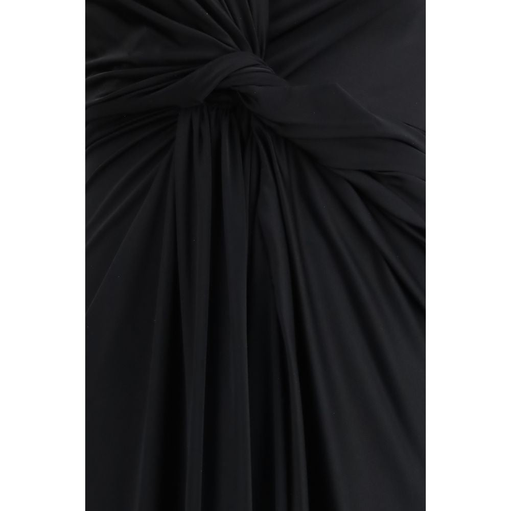 Balenciaga Black Polyamide Casual Midi Dress - Elegant & Versatile