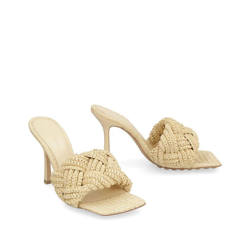 Bottega Veneta Beige Raffia Mules for Women - Stylish & Comfortable