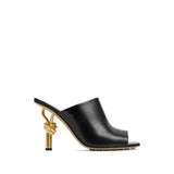Bottega Veneta Black Lamb Leather Mules for Women