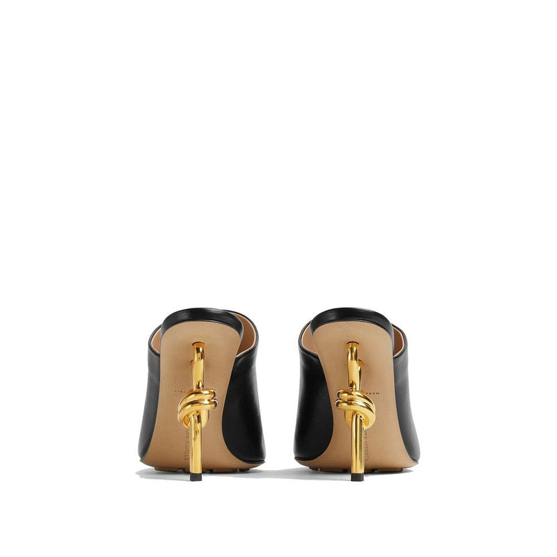 Bottega Veneta Black Lamb Leather Mules for Women
