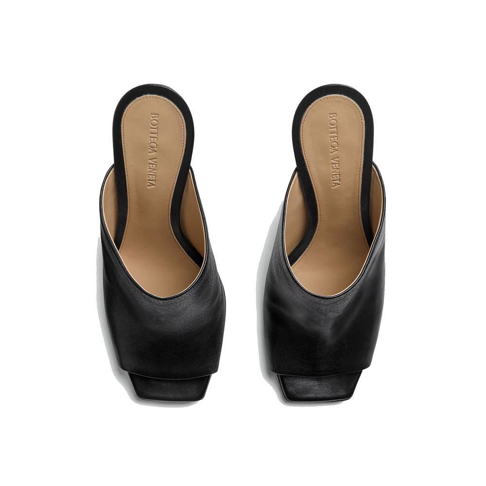 Bottega Veneta Black Lamb Leather Mules for Women