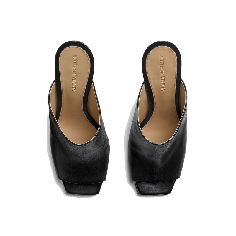 Bottega Veneta Black Lamb Leather Mules for Women