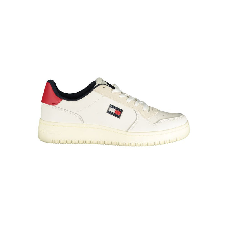 Tommy Hilfiger Bianco Polyurethane Men's Sneakers - Stylish Comfort