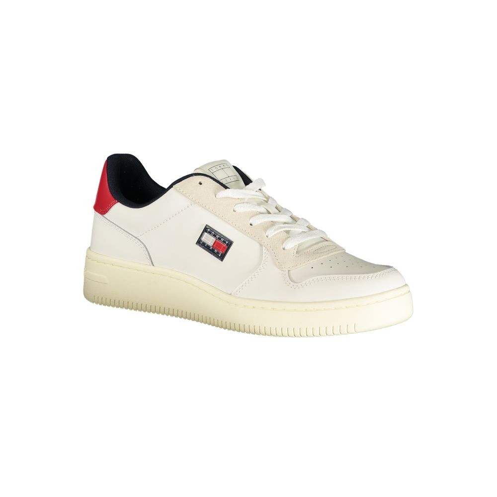 Tommy Hilfiger Bianco Polyurethane Men's Sneakers - Stylish Comfort
