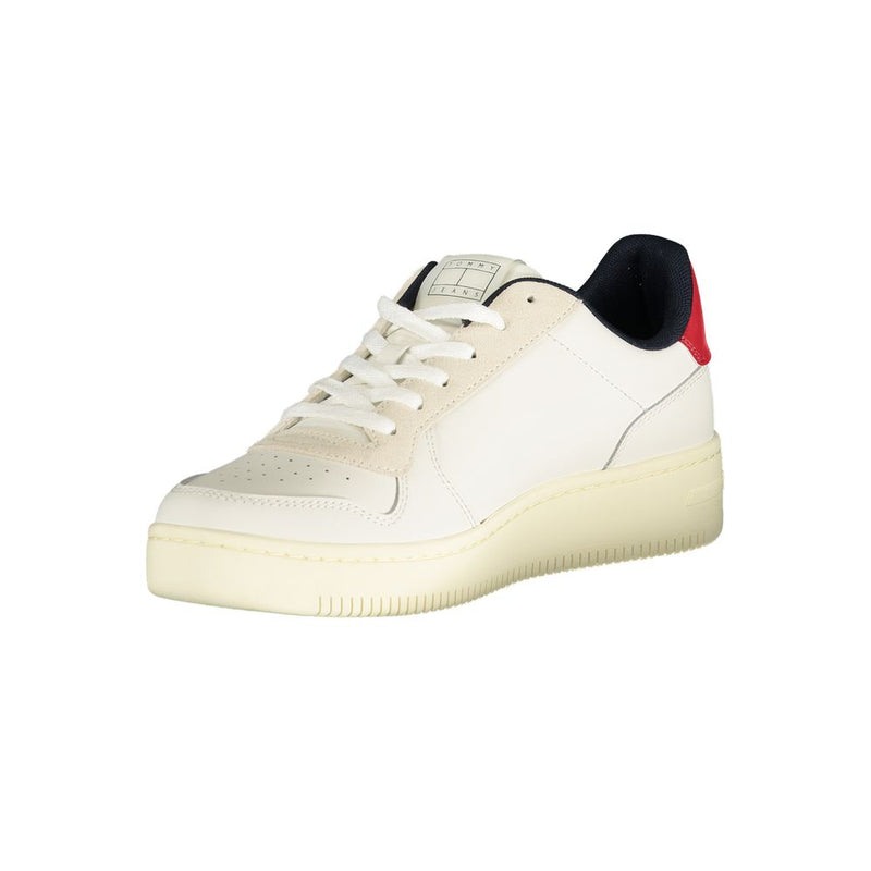 Tommy Hilfiger Bianco Polyurethane Men's Sneakers - Stylish Comfort
