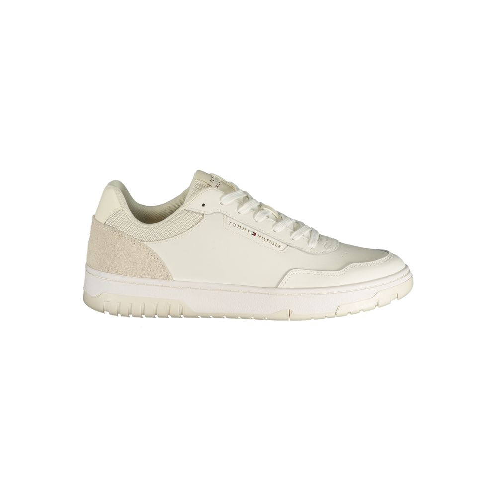 Tommy Hilfiger Bianco Sneakers pour Hommes en Polyuréthane