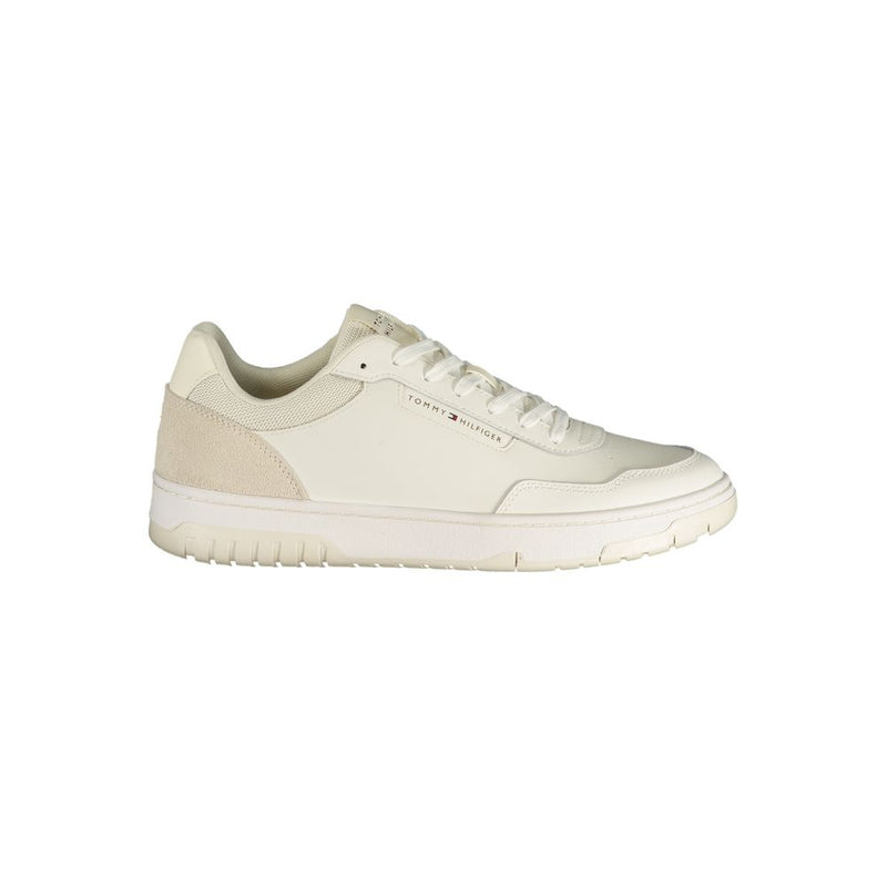 Tommy Hilfiger Bianco Sneakers pour Hommes en Polyuréthane