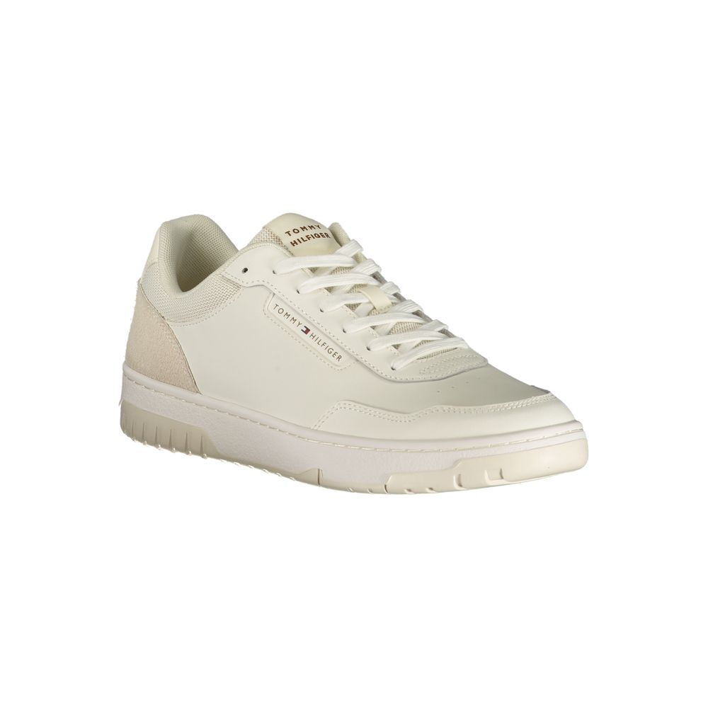 Tommy Hilfiger Bianco Sneakers pour Hommes en Polyuréthane