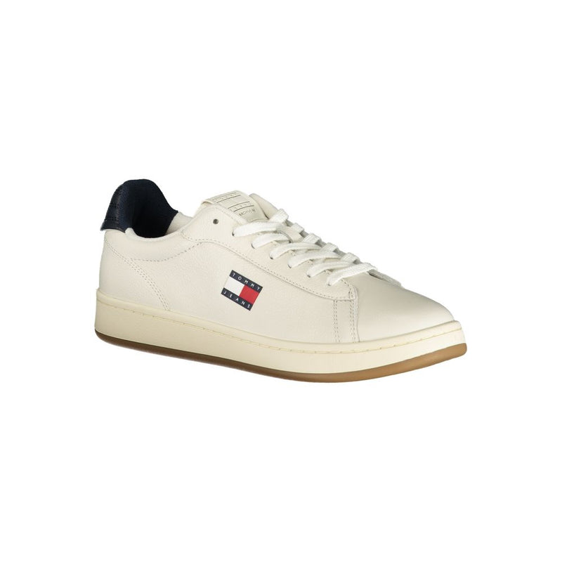 Tommy Hilfiger Bianco Polyurethane Men's Sneaker