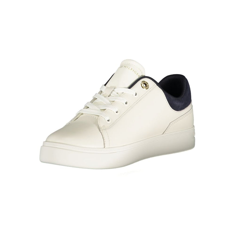 Tommy Hilfiger White Polyurethane Women's Sneakers - Stylish Comfort