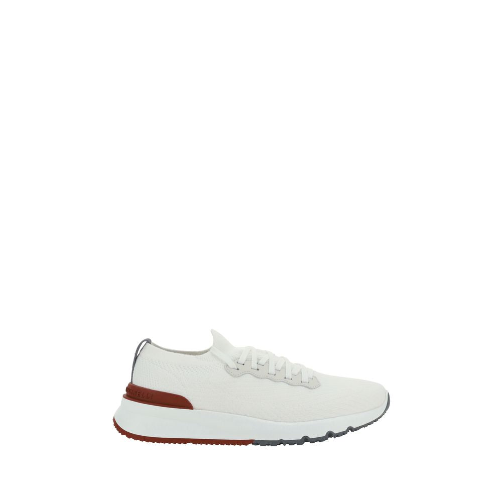 Brunello Cucinelli White Rubber Low Top Sneakers for Men